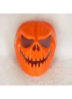 The Bros Halloween Pumpkin Evil Spirit Mask Horror Ghost Head Skull Mask Orange Demon Mask Masquerade Props Halloween Horror Party Dress Up Accessories  - Image 3