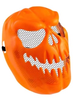 The Bros Halloween Pumpkin Evil Spirit Mask Horror Ghost Head Skull Mask Orange Demon Mask Masquerade Props Halloween Horror Party Dress Up Accessories  - Image 2