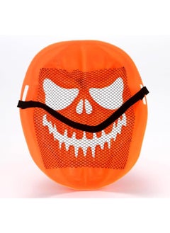 The Bros Halloween Pumpkin Evil Spirit Mask Horror Ghost Head Skull Mask Orange Demon Mask Masquerade Props Halloween Horror Party Dress Up Accessories  - Image 5