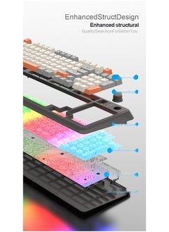 Bonic Stunning Silver Wired Gaming Keyboard Three-color Luminous Mechanical Feel with Backlight - Glimmer  - Image 4