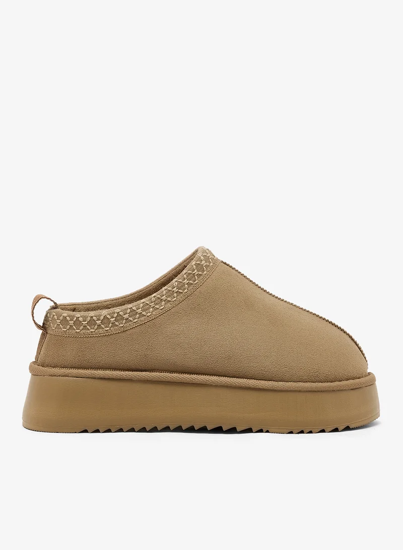 Stella Platform Teddy Slippers