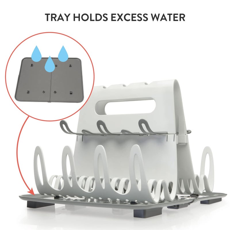 Prince Lionheart Baby Bottle Drying Rack, Deluxe Drying Station Essential Home Item, Holds Up To 8 Large Bottles, Accommodates Many Feeding Accessories and Teething Toys - Image 3
