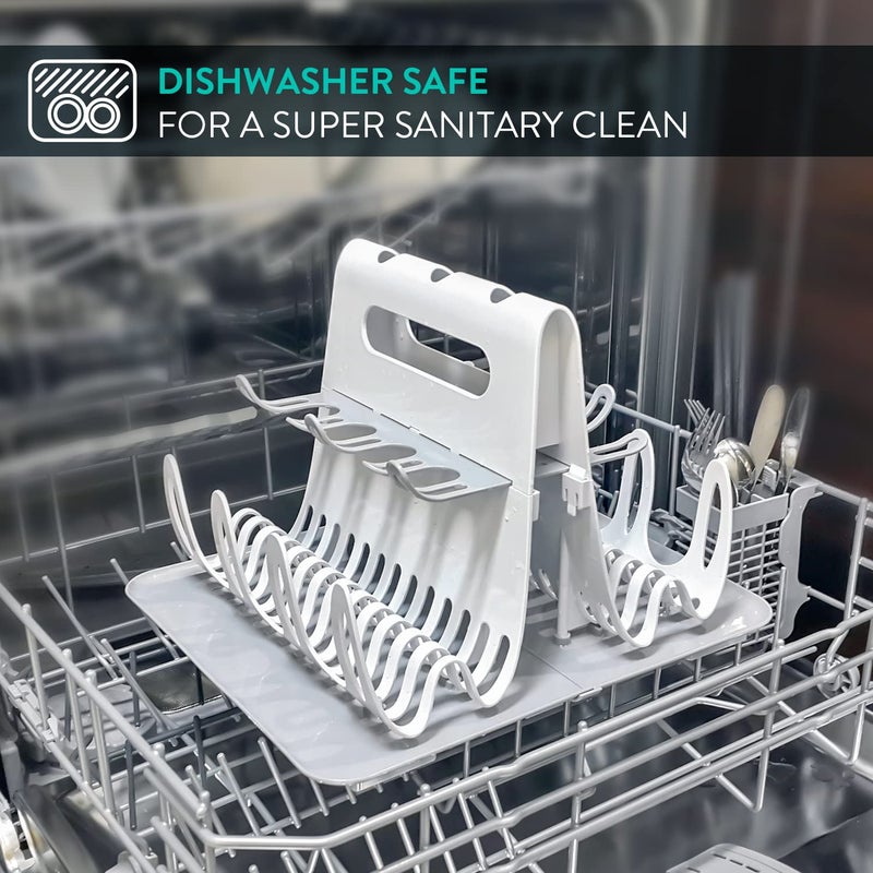 Prince Lionheart Baby Bottle Drying Rack, Deluxe Drying Station Essential Home Item, Holds Up To 8 Large Bottles, Accommodates Many Feeding Accessories and Teething Toys - Image 4