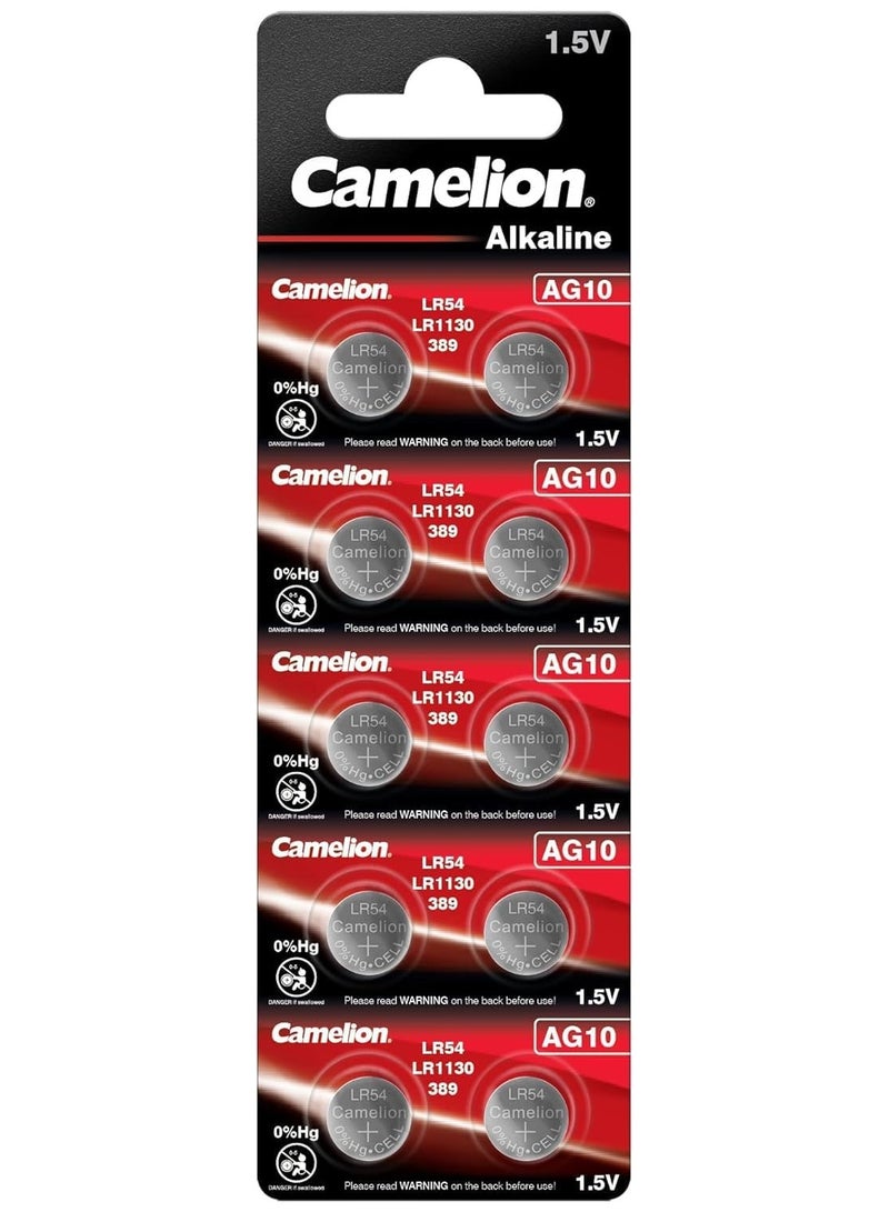 Camelion Camelion alkaline button cell batteries AG10 10 Packs - Image 2
