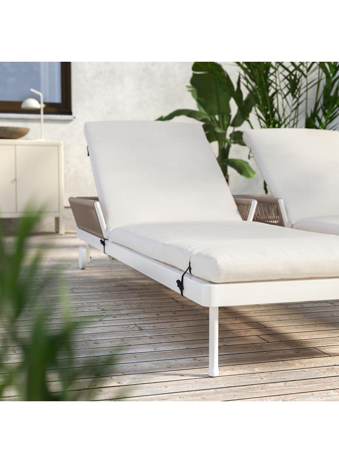 Zaboon Sun lounger cushion cover, outdoor beige, 190x60 cm - Image 4