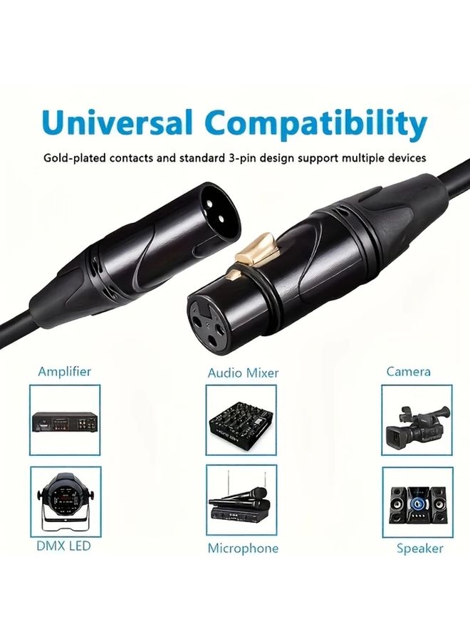 Studio Grade XLR Male To Female Microphone Cable 39 37 Inch Balanced Connector - Image 2