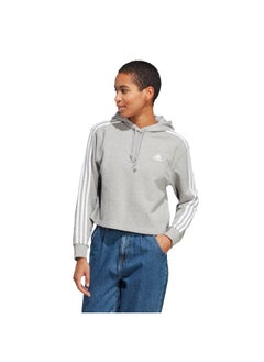 Adidas Essentials 3-Stripes French Terry Crop Hoodie  - Image 1