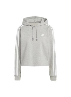 Adidas Essentials 3-Stripes French Terry Crop Hoodie  - Image 3