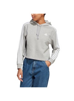 Adidas Essentials 3-Stripes French Terry Crop Hoodie  - Image 2