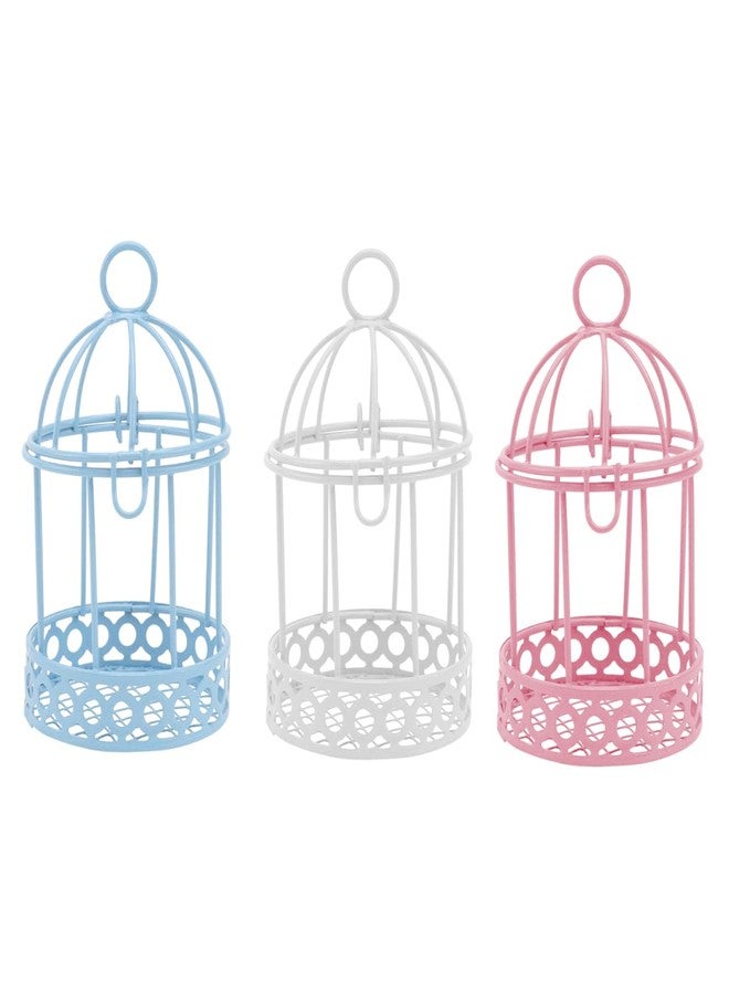 HAKIDZEL Mini Bird Cage Decoration Set of 3 Compact Desktop Storage Adornments 3.46 Inch Stylish Tabletop Ornaments for Home Office Candy and Small Item Display - Image 1