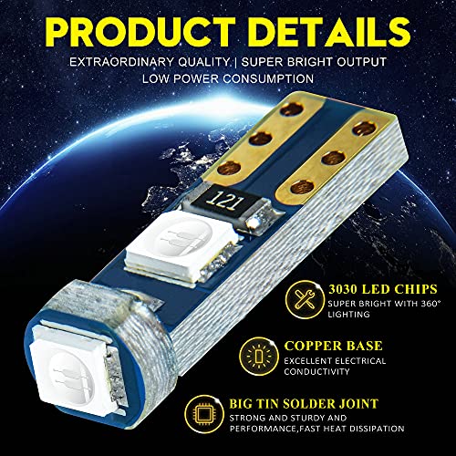 DODOFUN Deep Blue T5 37 74 LED Bulb with Twist Lock Socket PC74 PC37 Dashboard Instrument Panel Gauge Cluster Light Pack of 10 - Image 3
