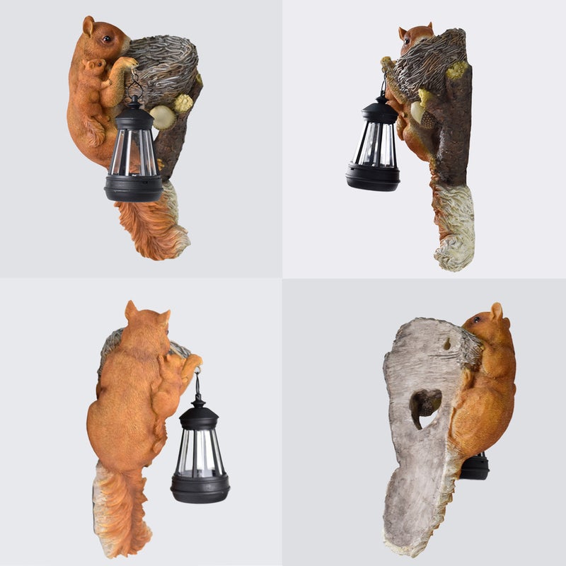 Creative Dragon Statue Wall Mount Dragon Hug Tree Solar Light for Garden Sculpture Decor - Image 5