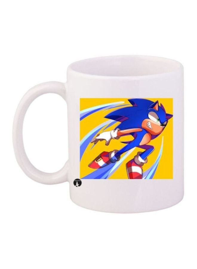 RKN Sonic Printed Coffee Mug White/Blue/Yellow - Image 2