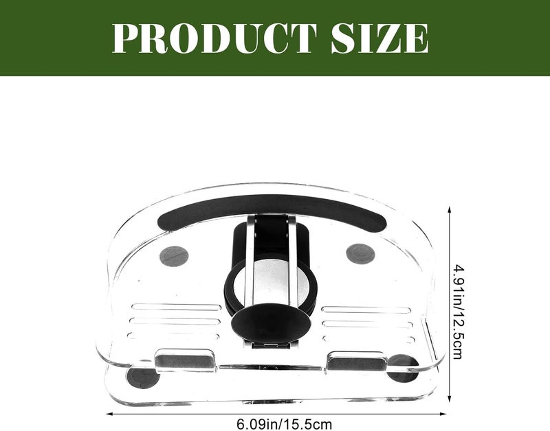 Rotatable Acrylic Tablet Stand Foldable Adjustable Holder for Desk Desktop Use, Universal Anti-Slip Black Tablet Bracket Organizer for Office and Home - Image 2