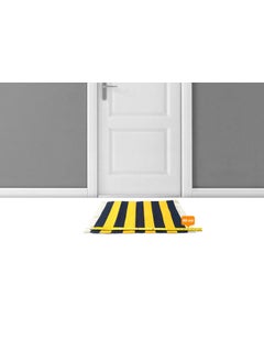 H2H H2H House2Home Cotton Door Mat Thickness up to 9MM (40cm X 60cm, Black, Yellow, Pack Of 3)  - Image 2