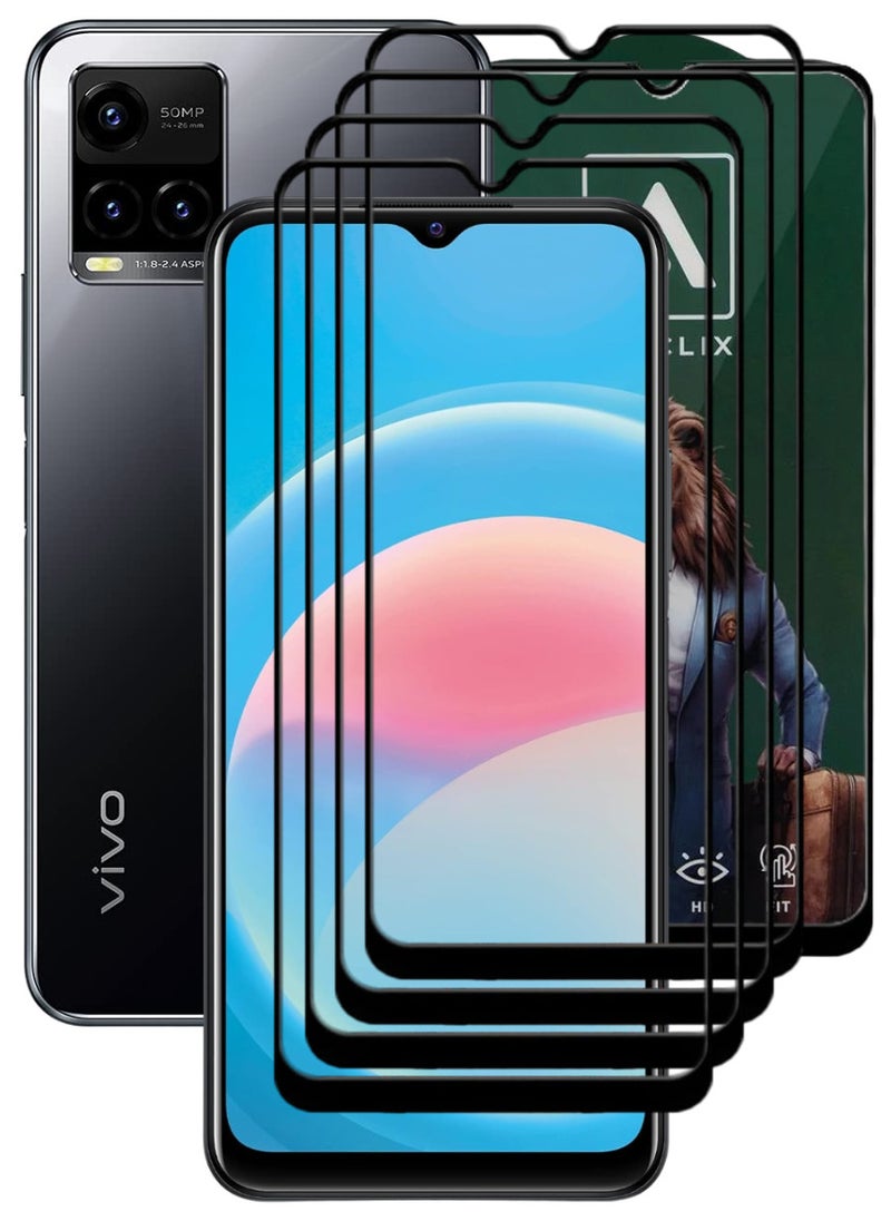 ACLIX 4 Pieces Antistatic ESD Dustproof Premium Quality High Definition Tempered Glass Screen Protector Designed For vivo Y33s - Image 1