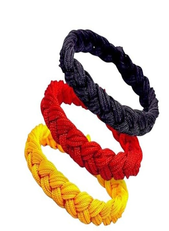 needs collection Needs Traditional Handmade Kalawa Thread Protection Bracelet, Adjustable Wristband Friendship Band, Raksha Sutra Moli Dhaaga, 3 Pieces - Image 1