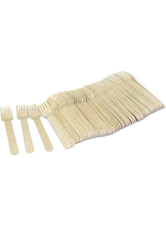 S-TOP Wooden Disposable Fo50-Pieces, Wooden - Image 1