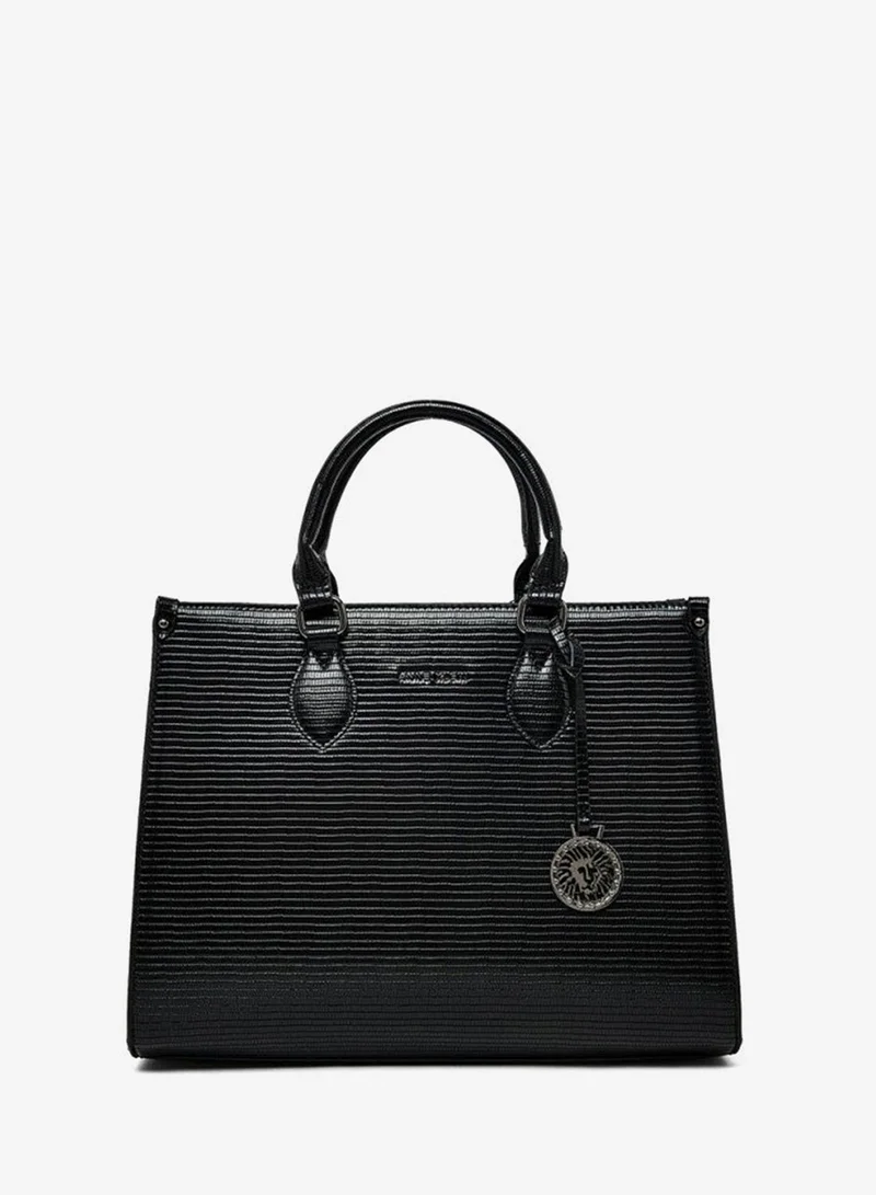 ANNE KLEIN Anne Klein Croc Textured Zippered Satchel Bag
