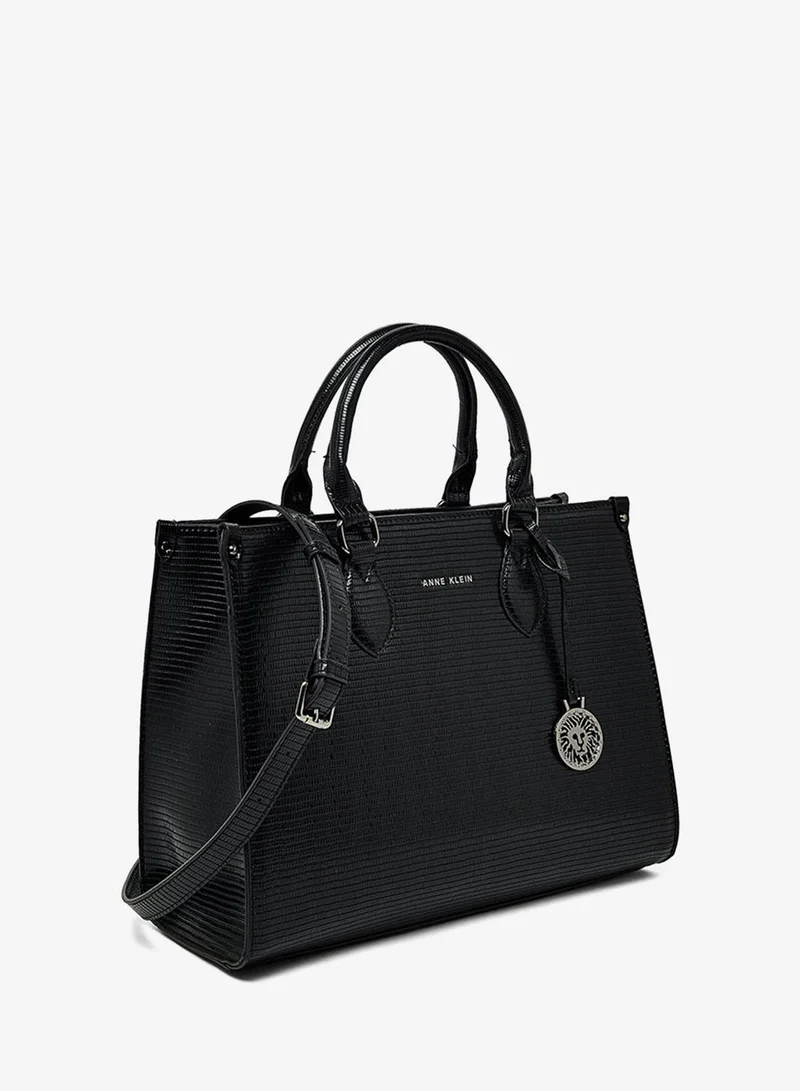 Anne Klein  Anne Klein Croc Textured Zippered Satchel Bag for Women | Best Price UAE