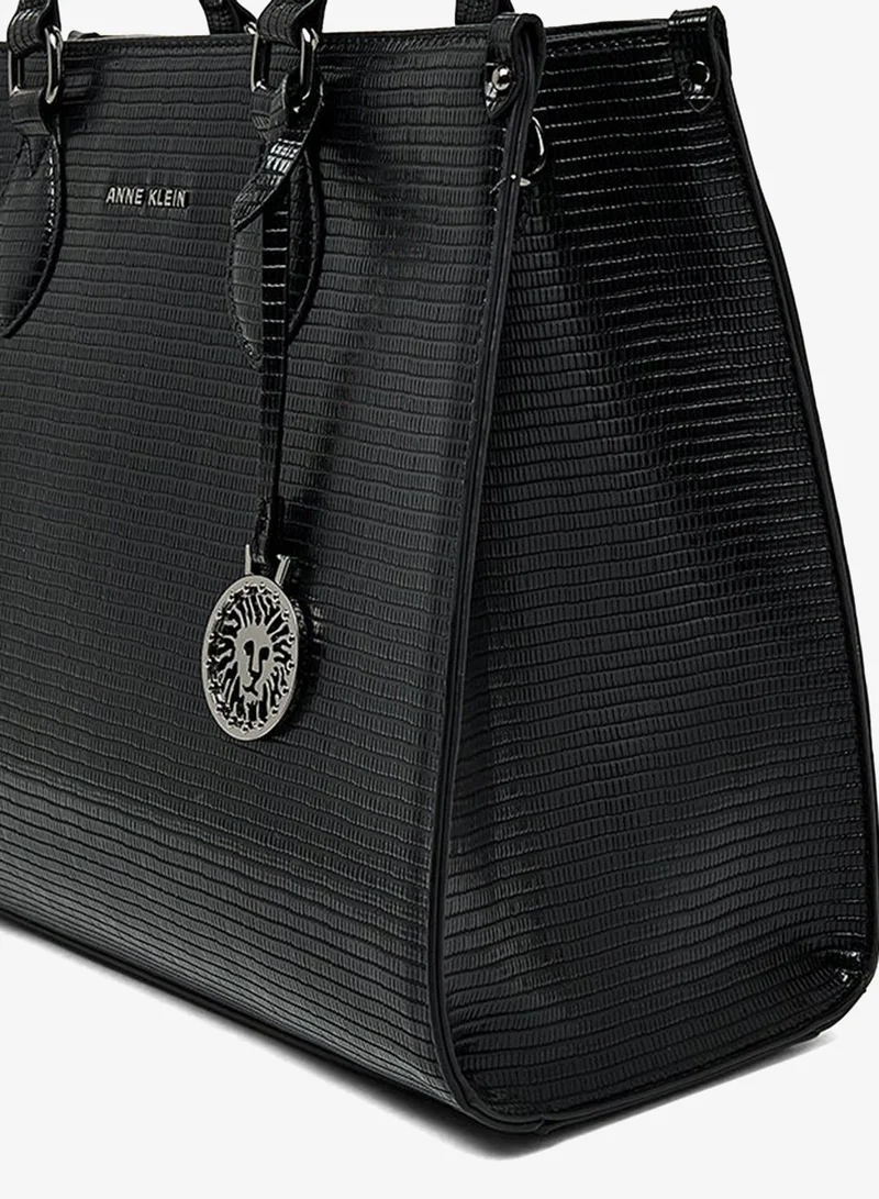 Anne Klein  Anne Klein Croc Textured Zippered Satchel Bag for Women | Best Price UAE