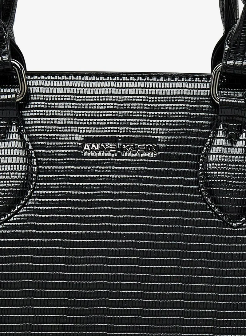 Anne Klein  Anne Klein Croc Textured Zippered Satchel Bag for Women | Best Price UAE