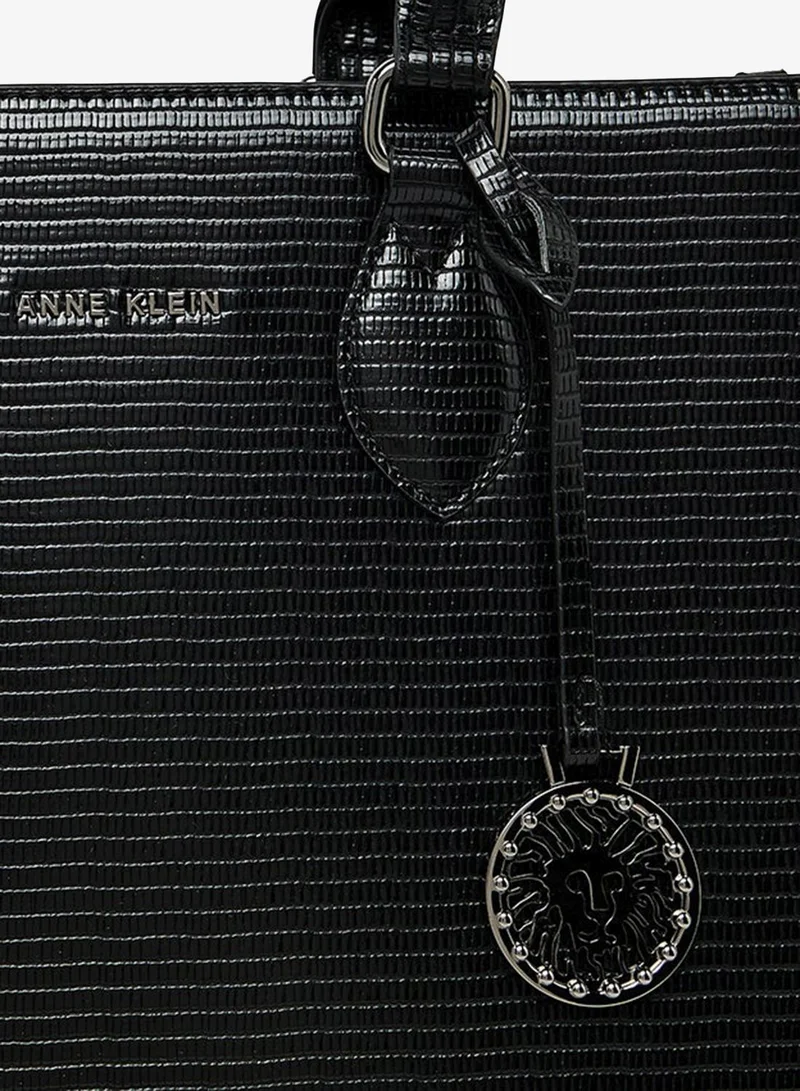 Anne Klein  Anne Klein Croc Textured Zippered Satchel Bag for Women | Best Price UAE