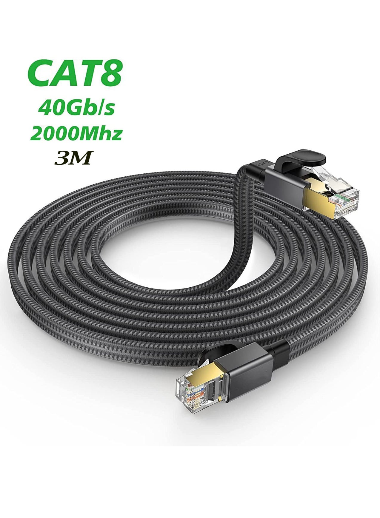 youque Youque CAT8 Network Cable 3 Meters 40 GBPS Connection Type: Ethernet Cable