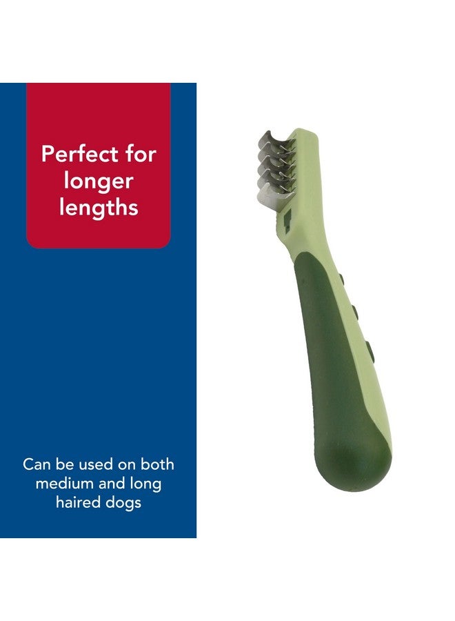 كوستال مشط إزالة تشابك شعر الحيوانات الأليفة الساحلية - فرشاة للكلاب ذات الشعر الخشن أو المتشابك أو متوسط إلى طويل - مقاس واحد - Image 5