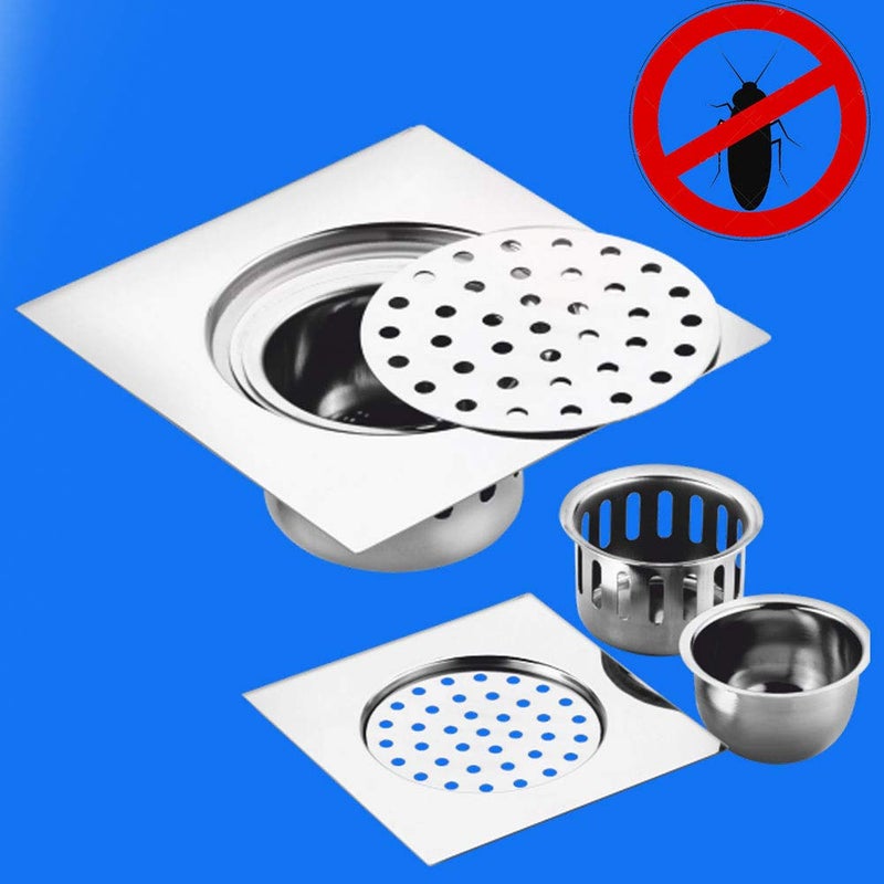 Mawson Anti Cockroach Trap Stainless Steel with Chrome FinishCockroach Jali for Home and KitchenDrain Strainer for BathroomSize 6 X 6 Inches 15 X 15 CM - Image 5