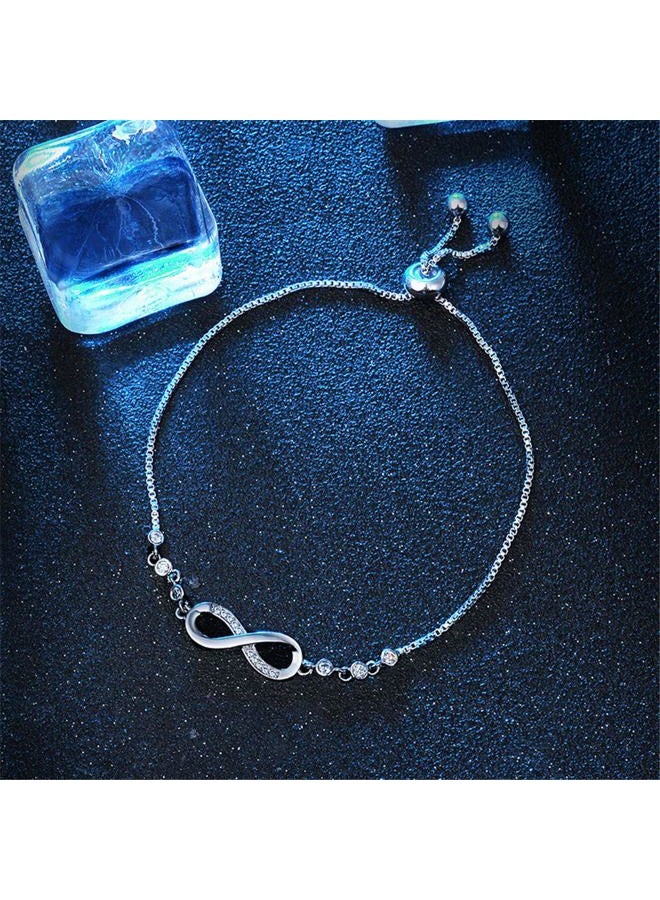 ASHMITA Fashion Infinity Bracelet for Women Girl Silver Bracelet Adjustable Everyday Jewelry - Image 5