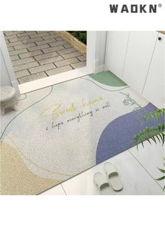 WAOKN 50 * 80 cm Front Door Mat, Mud Scraper Welcome Mat, All Season Heavy Duty Durable Door Mat for Home Entrance, Garage and Garden Entrance Mat, Non-slip Natural Rubber  - Image 1