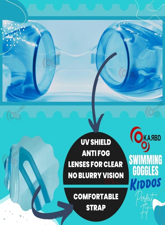 KARBD Swimming Goggles Kids Size with Anti Fog UV Protection Glasses - Kiddos, Pink - Image 2