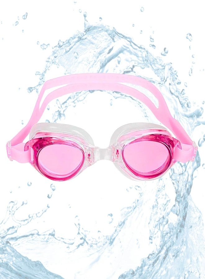 KARBD Swimming Goggles Kids Size with Anti Fog UV Protection Glasses - Kiddos, Pink - Image 1