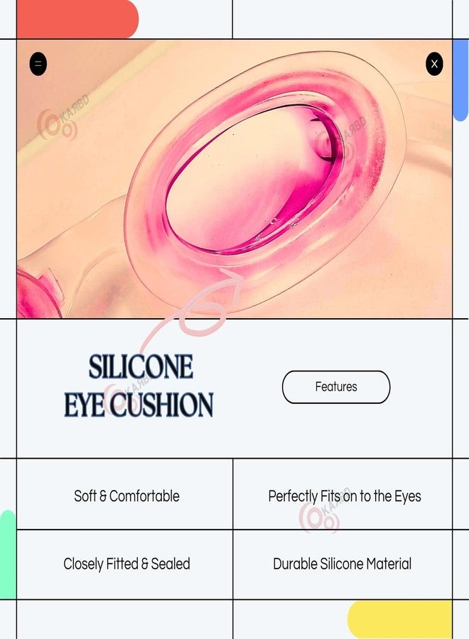 KARBD Swimming Goggles Kids Size with Anti Fog UV Protection Glasses - Kiddos, Pink - Image 4