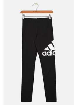 Adidas Kids Girl Sportswear Fit Running Leggings, Black/White  - Image 1