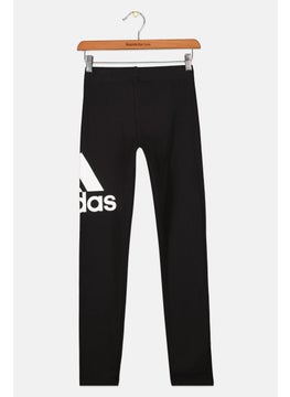 Adidas Kids Girl Sportswear Fit Running Leggings, Black/White  - Image 2