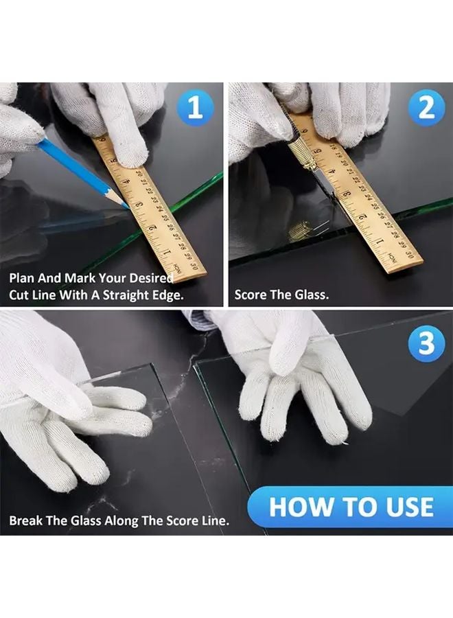 قطعتان قاطع زجاج على شكل قلم رصاص برأس من كربيد التنجستن مع تزييت بالزيت للزجاج والبلاط والمرايا - Image 5