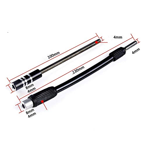 Mayata 1 set of 4mm Flexible Bendable Extended Extension Magnetic Shaft Screwdriver Bit Holder 4mm Hex Drive Drill Bit Universal Extension Rod - Image 3