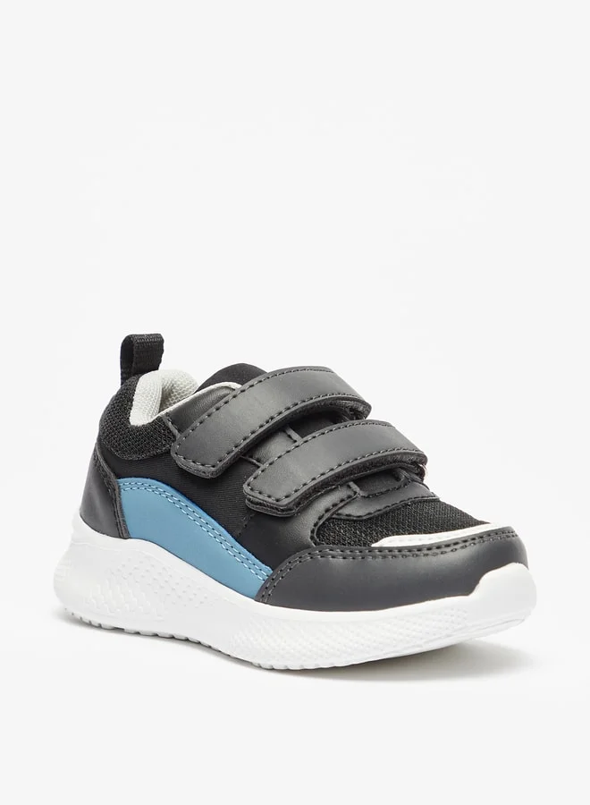 ال بي ال من شو اكسبرس Boy's Paneled Sneakers with Hook and Loop Closure