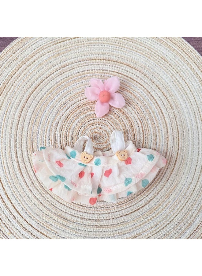 17cm Doll Clothes Set (No Doll), 3 Pieces Dress Outfit Set for 6.7inch Doll Suit, Fashion Chic Hat & Clothes Accessories for 1st/2nd/3rd Gen Doll Play (pink) - Image 1