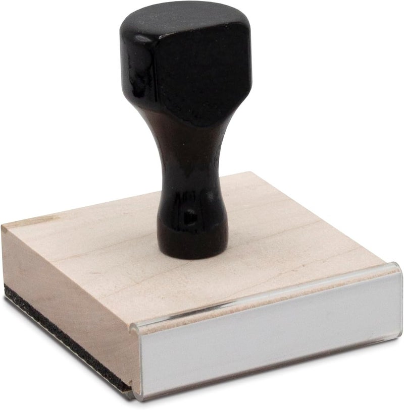 Infusion Traditional Wood Stamp with Black Wood Handle (4" x 4") - Image 1
