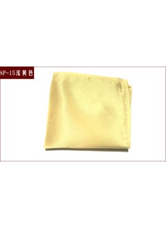 Generic Mens Formal Pocket Squares Solid Colors SP-15 light yellow 