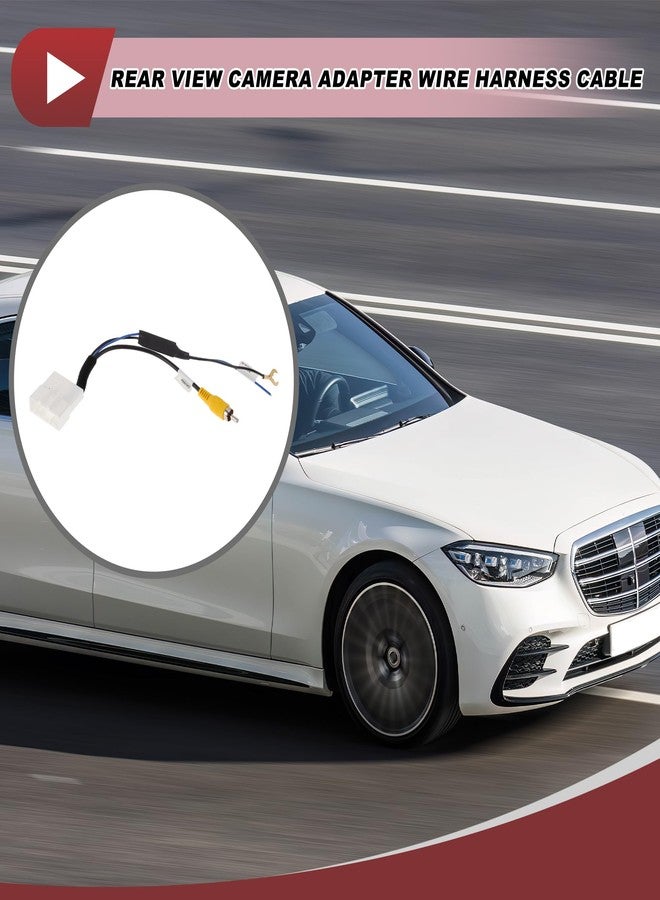 HEROFFIX 1 Pcs Reverse Camera Rear View Camera Adapter Wire Harness Cable for Toyota Front Reverse Backup Camera Wiring Harness White Metal - Image 2