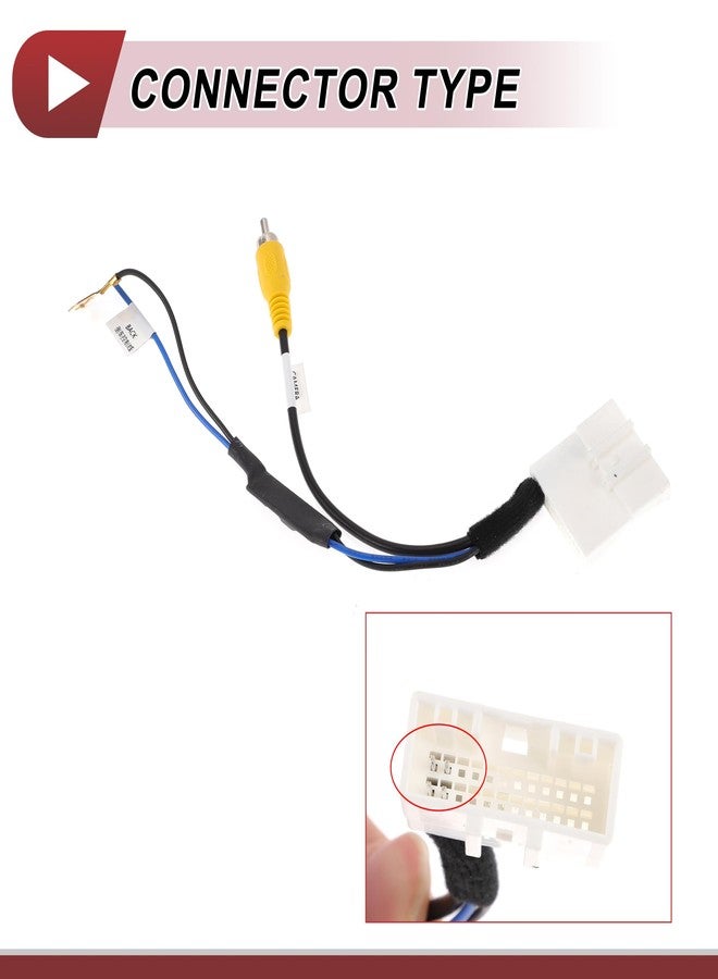 HEROFFIX 1 Pcs Reverse Camera Rear View Camera Adapter Wire Harness Cable for Toyota Front Reverse Backup Camera Wiring Harness White Metal - Image 4