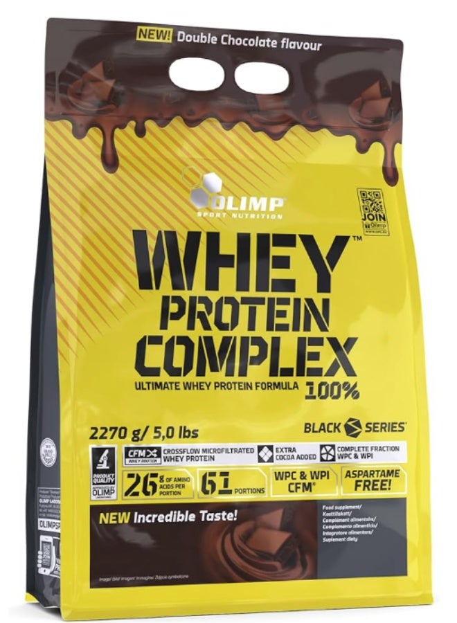 Whey Protein Complex Double Chocolate 5LB (2270g) – 26g Protein per Serving, Whey Isolate & Concentrate Blend, Low Sugar, Smooth Mix Protein Powder
