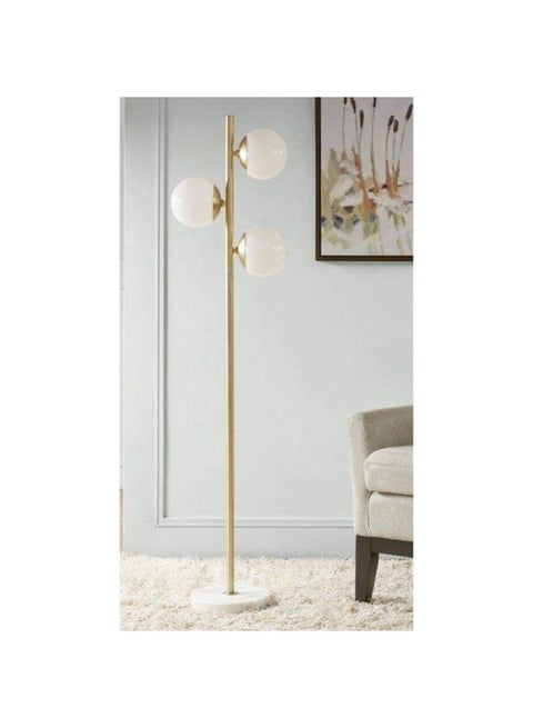 Gold Globo di vetro floor lamp  - 3 globes