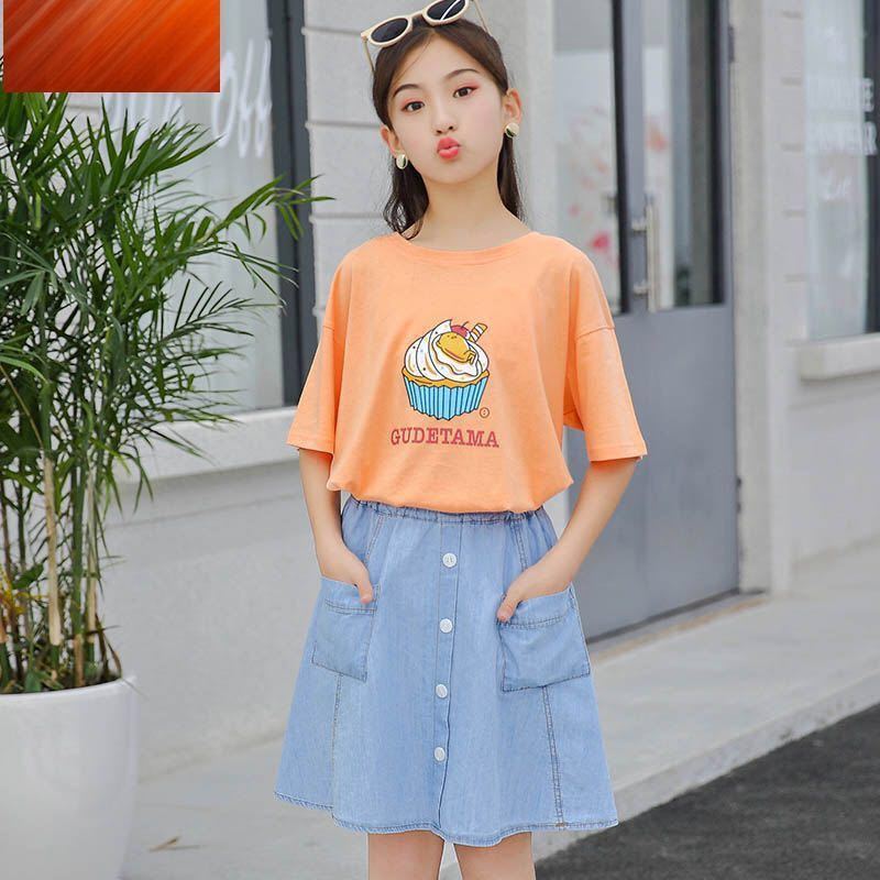Girls' Skirt Denim Skirt Summer Thin 2023 New Style Western Style All-Match Girls' Children'S Skirt - Image 3
