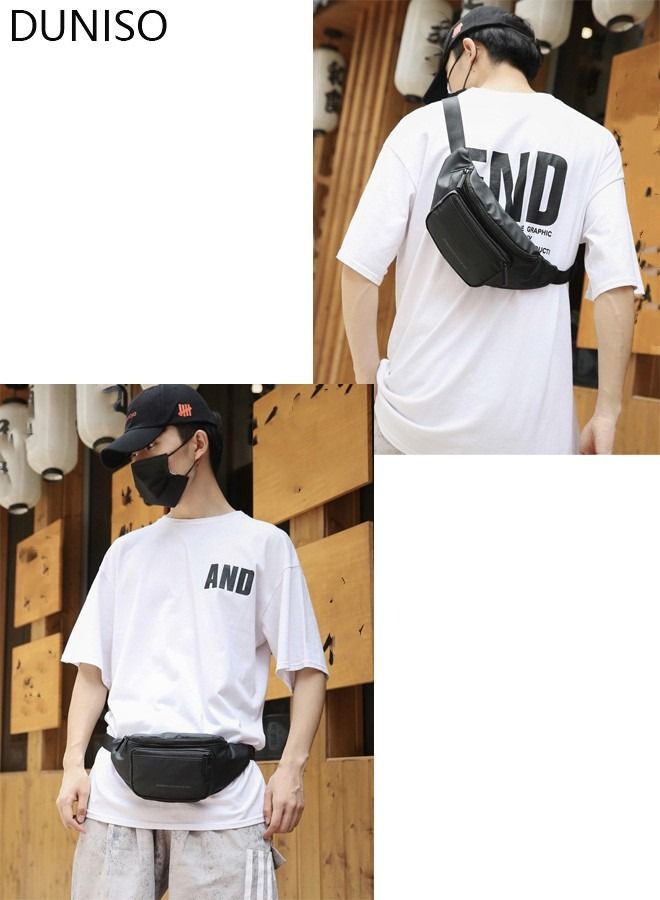 DUNISO Compact Waist Pack for Men and Women, Waterproof Crossbody Bag Chest Shoulder Waist Bag with Buckle, Everyday Carry Bag for Travel, Work, Sport - Image 3