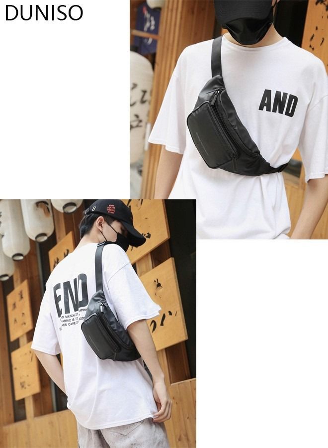 DUNISO Compact Waist Pack for Men and Women, Waterproof Crossbody Bag Chest Shoulder Waist Bag with Buckle, Everyday Carry Bag for Travel, Work, Sport - Image 2